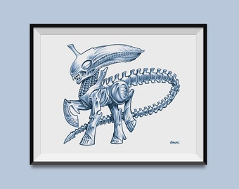 My Little Xenomorph 8" x 10" Print