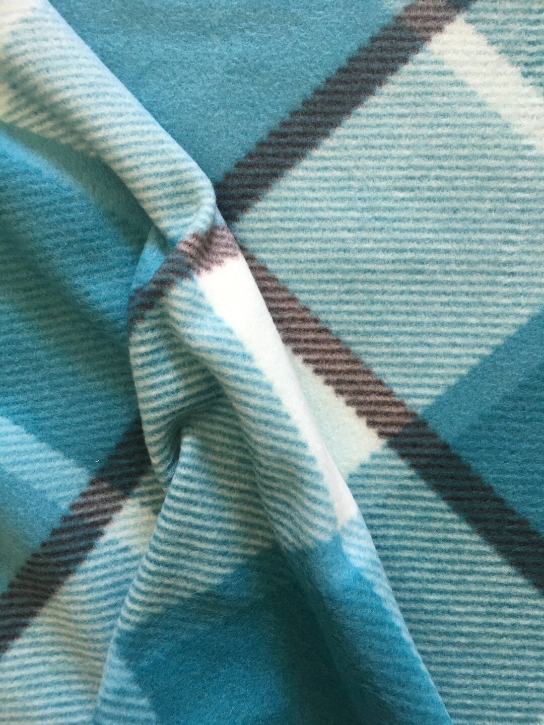 Turquoise Fleece Blanket Adult Plaid Blanket Adult Swaddle Dysautonomia