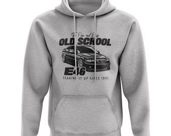 E46 M3 Old School Hoodie Klassiek Duits autoracen