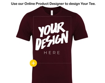 Créateur de t-shirts personnalisés en ligne - Bella & Canvas 3001 - personnalisez les vôtres maintenant.