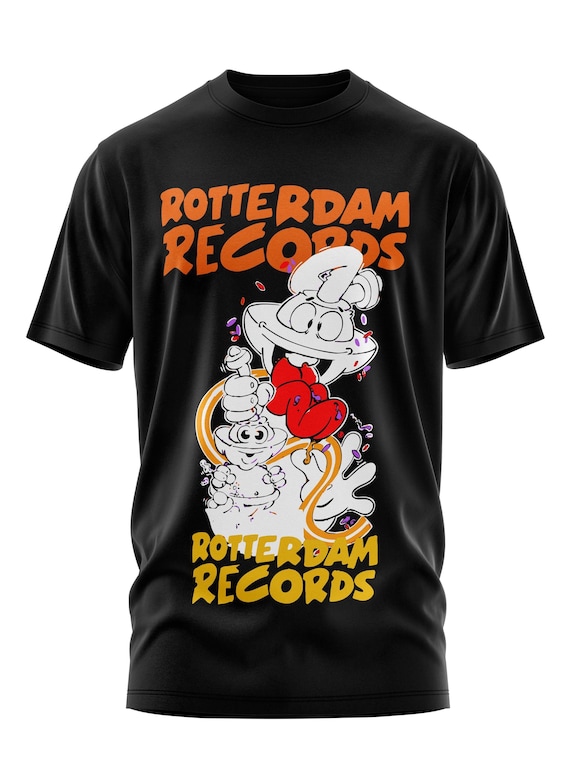 Rotterdam Records T-shirt Hardcore Gabber Rave Tee 90s Techno