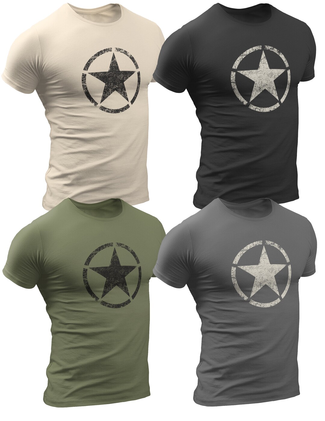 Vintage WW2 Willys Jeep US Army T Shirt 4 Pack for Men - Etsy