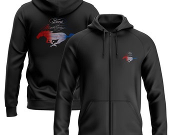 Ford Mustang Official Licensed RWB 50 Years Zip Hoodie