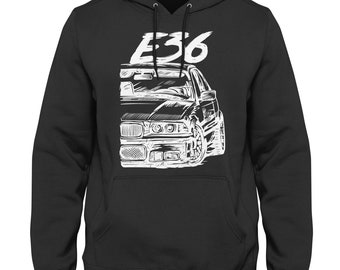 E36 Hooded Sweatshirt for Men M3 Hoodie E36 Old School Hoodie German Car Hoodie