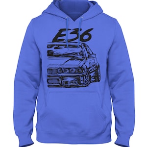 E36 Hooded Sweatshirt M3 Hoodie Auto Racing Hoodie E36 Hoodie German Car Hoodie Royal Blue