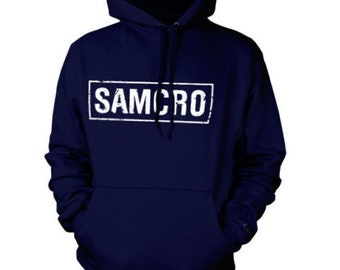 Sweat à capuche bleu marine Samcro Sons of Anarchy pour homme