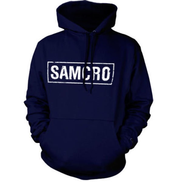 Felpa con cappuccio blu scuro da uomo di Sons of Anarchy Samcro