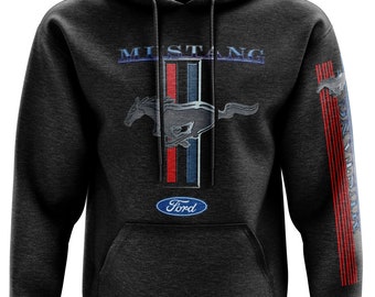 Sudadera con capucha oficial Ford Mustang Vintage TRIBAR para hombre