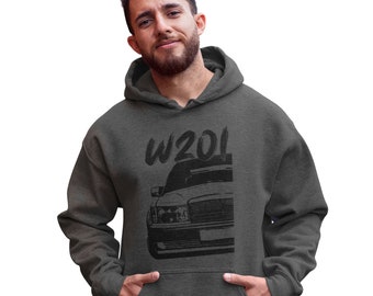 Old School 190E W201 donkere herenhoodie #2076