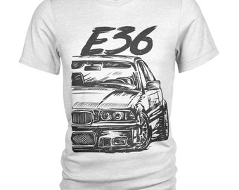 T-Shirt Uomo E36 M3 3 Series Grunge - Maglietta Girocollo, Colore Blu Chiaro, Taglia L, #2066