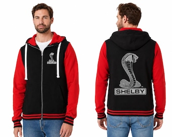 Carroll Shelby Supersnake Zip Varsity Baseball Jacket 2XL Only