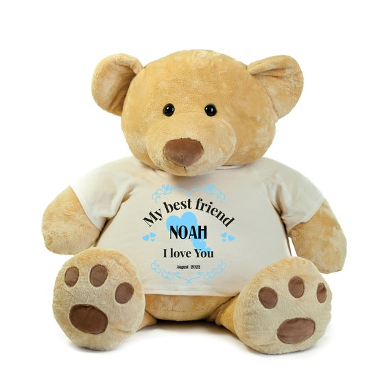 Super Large Customized Teddy Bear My Best Friend for Kids Toddlers Valentines Etc Etsy UK