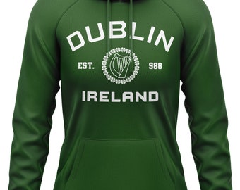 Sudadera con capucha ajustada para mujer del Dublin Ireland College n.° 4714