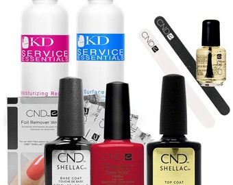 Kit de démarrage CND SHELLAC - Dessus, base, essentiels + couleur - Wildfire