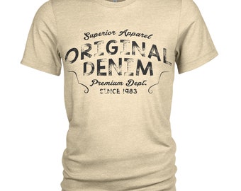 Union Made Raw Denim Men&#39;s Casual T Shirt