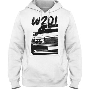 Old School 190E W201 Sweat à capuche foncé pour hommes 2076 Blanc