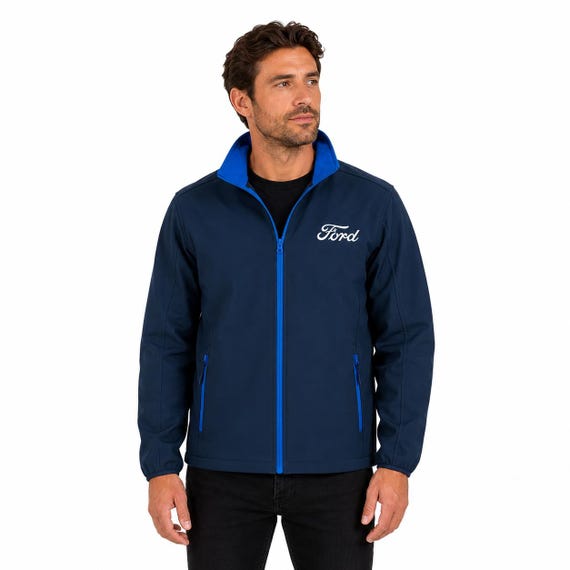 on whether jacket Mサイズ Ford Softshell Jacket for Men | Printed Ford Logo Zip-up Coat - Etsy