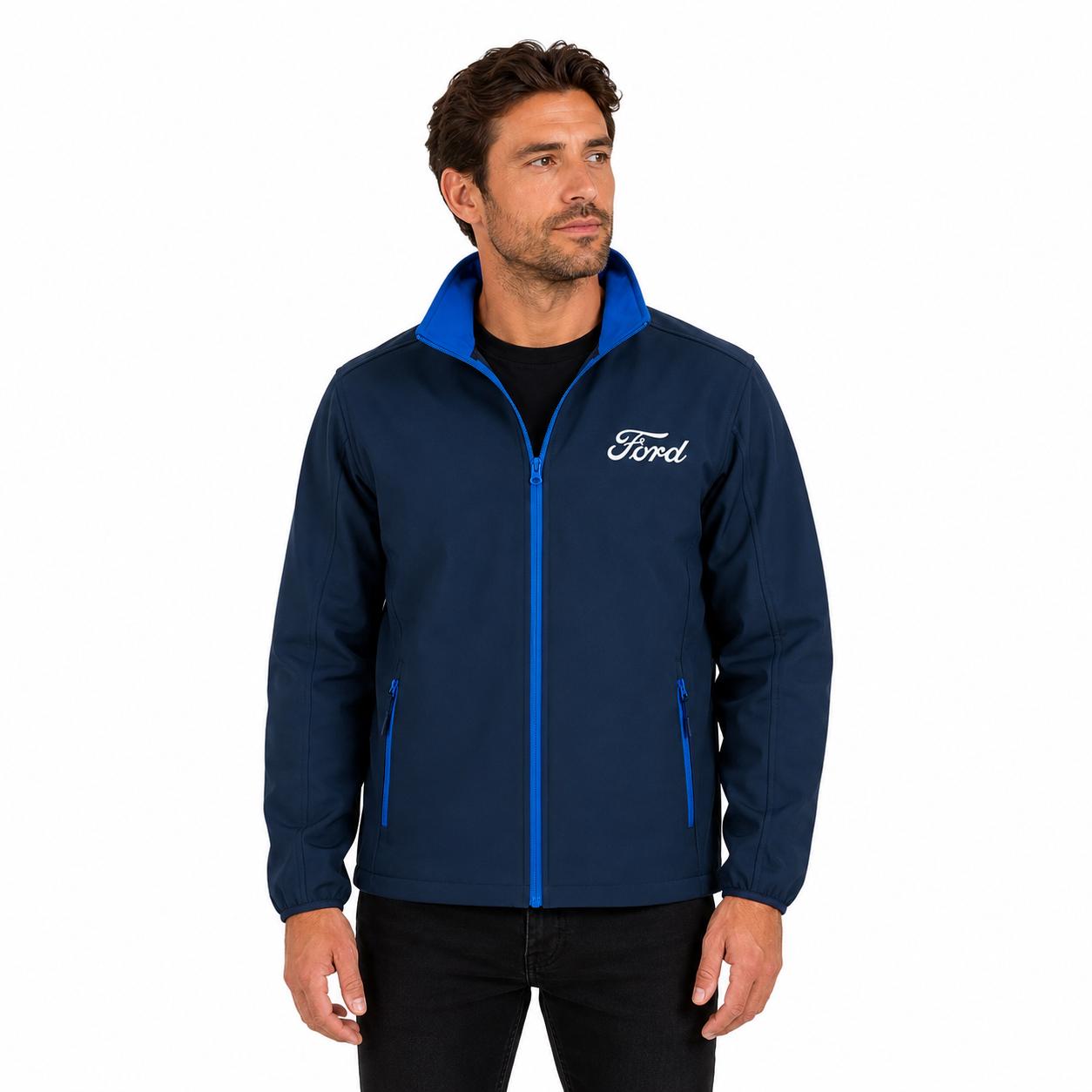 Ford Softshell Jacket for Men | Printed Ford Logo Zip-up Coat - Etsy