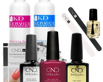 Kit de inicio CND SHELLAC - Superior, Base, Esenciales + Color - Tinted Love