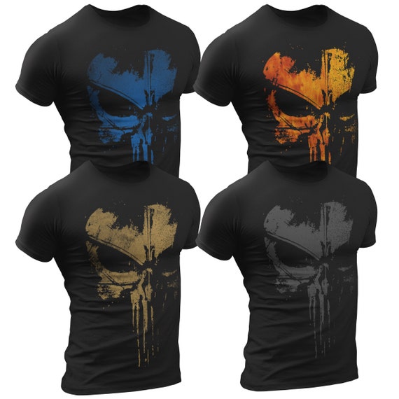 Military Punisher Grunge T-shirt Set of 