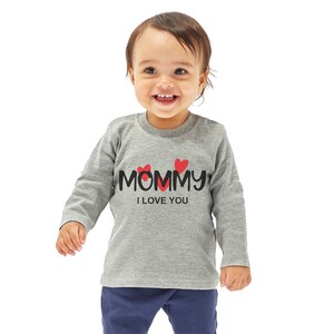 Koszulka z długim rękawem i zapięciem na guziki Mommy I Love You Babys od 3 do 24 miesięcy