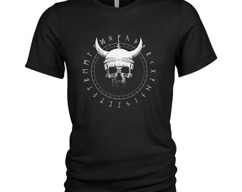 Vikings Valhalla Warrior Runes T-shirt en coton bio pour homme