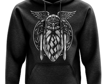Men's Viking Northmen Hoodie Odin in Valhalla Germanic Norse Mythology