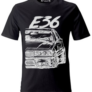 E36 3 Series Men's Black T-Shirt