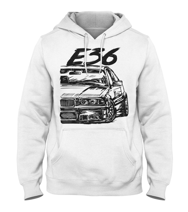 E36 Hooded Sweatshirt M3 Hoodie Auto Racing Hoodie E36 Hoodie German Car Hoodie White