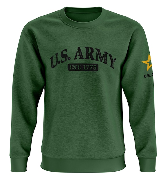 Official United States Army Mens Sweatshirt Military Green 1775  Sweatshirt