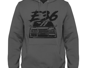 Sweat à capuche de voiture E36 : sweat-shirt en molleton de course automobile M3