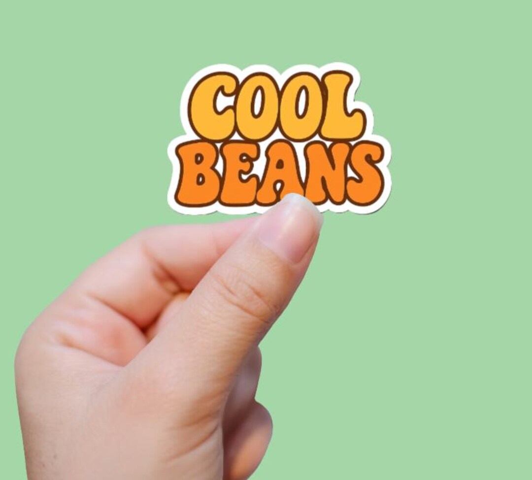 COOL BEANS Sticker – Retro Vinyl Decal for Laptops, Water Bottles ...