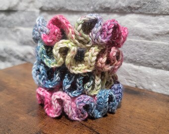 Cotton Scrunchie - Pink, Green, Purple
