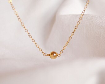 Dainty Gold Necklace, Gold Chain Choker, 14K Gold Filled or Sterling silver, Minimal Jewelry, Delicate Everyday, Gift for Wife