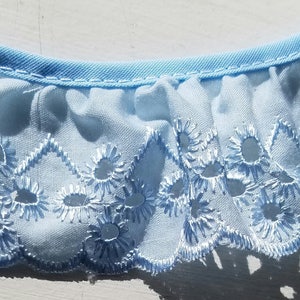 Eyelet 2&quot; gerüscht in blau für Baby Couture, Bettwäsche, Decken, Dekor