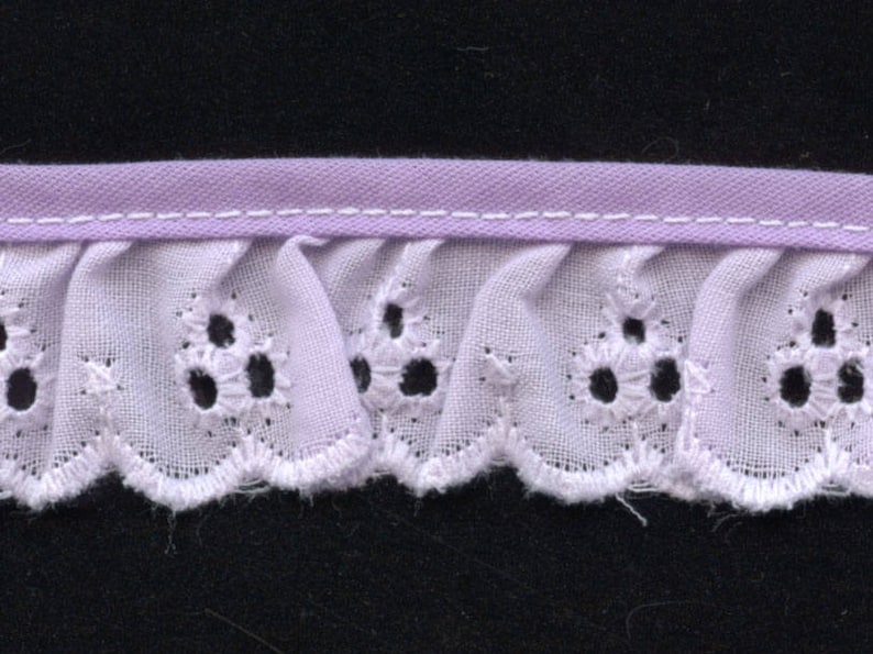 Eyelet Lace Ruffled Fabric Sewing Lace Trim Pink 1 for Etsy