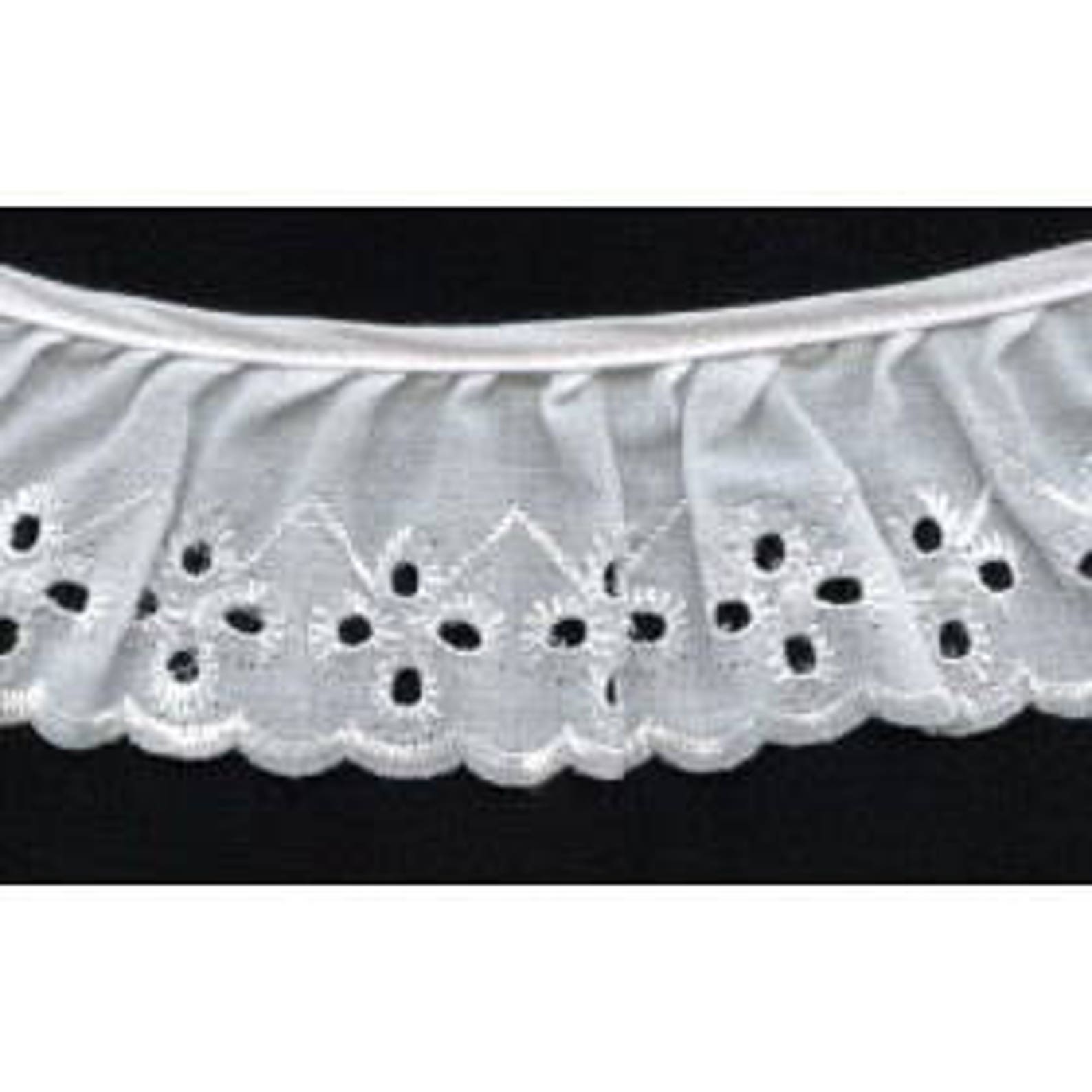 Eyelet Ruffled in White for Baby Couture, Bedding, Blankets, Decor - Etsy