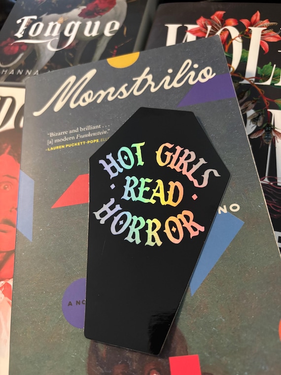 Hot Girls Read Horror Bookish Sticker