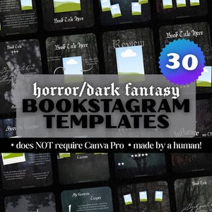 Horror/Dark Fantasy Canva Templates for Bookstagram