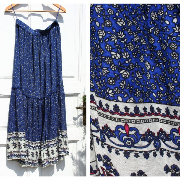 Boho skirt, maxi skirt, Indian maxi skirt, Hippie skirt, Bohemian clothing, blue skirt, gypsy skirt, festival skirt, bohemian skirt