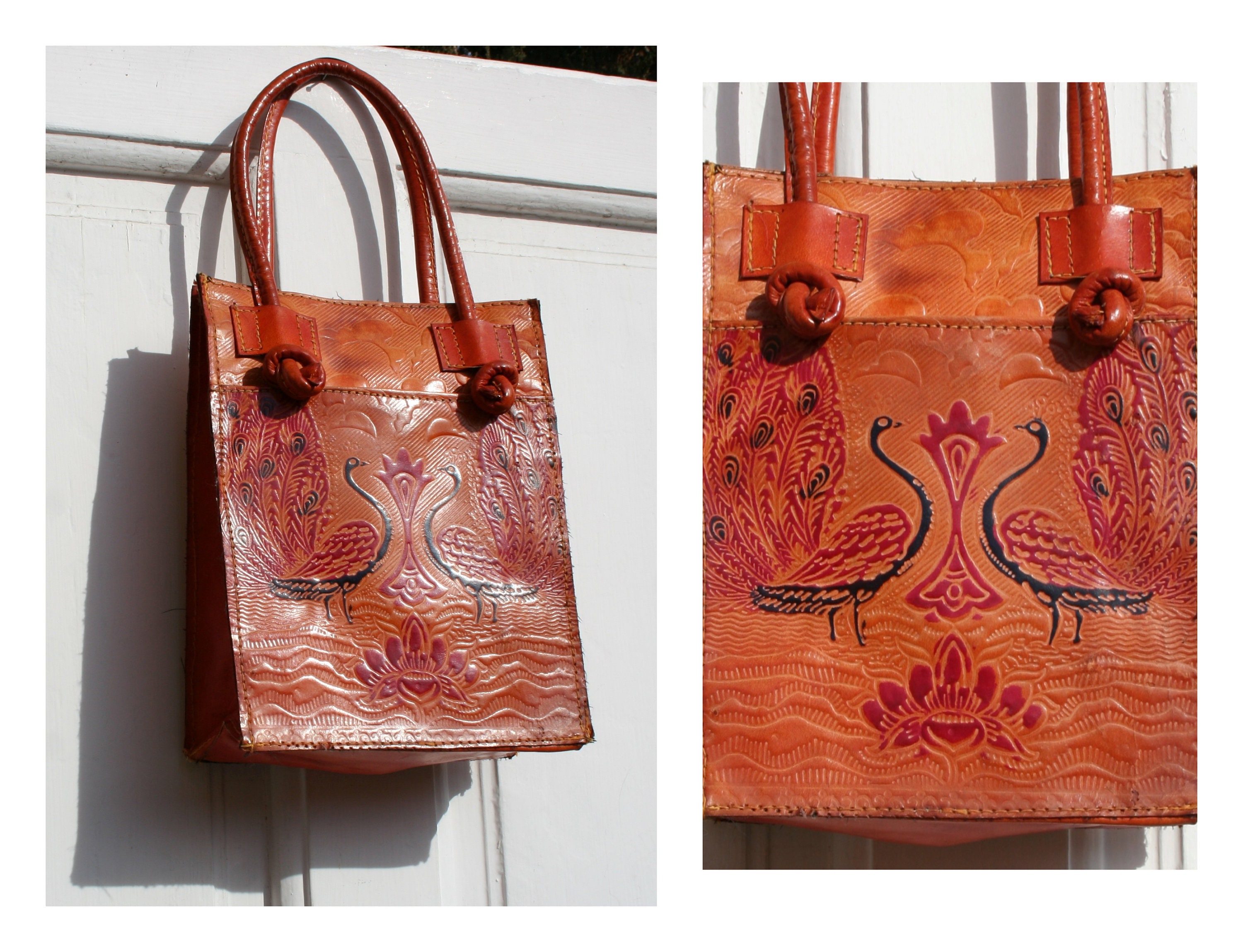 boho leather purse