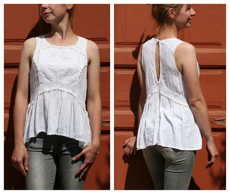 white boho shirt