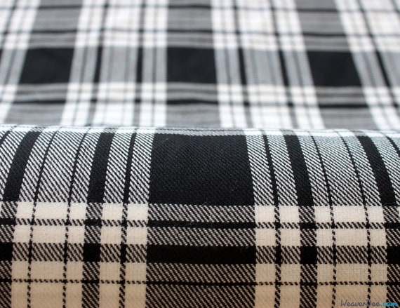 polyviscose tartan fabric