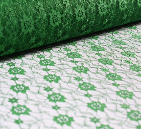 Raschel Emerald Green Lace Fabric Bridal Fabric Dress Etsy
