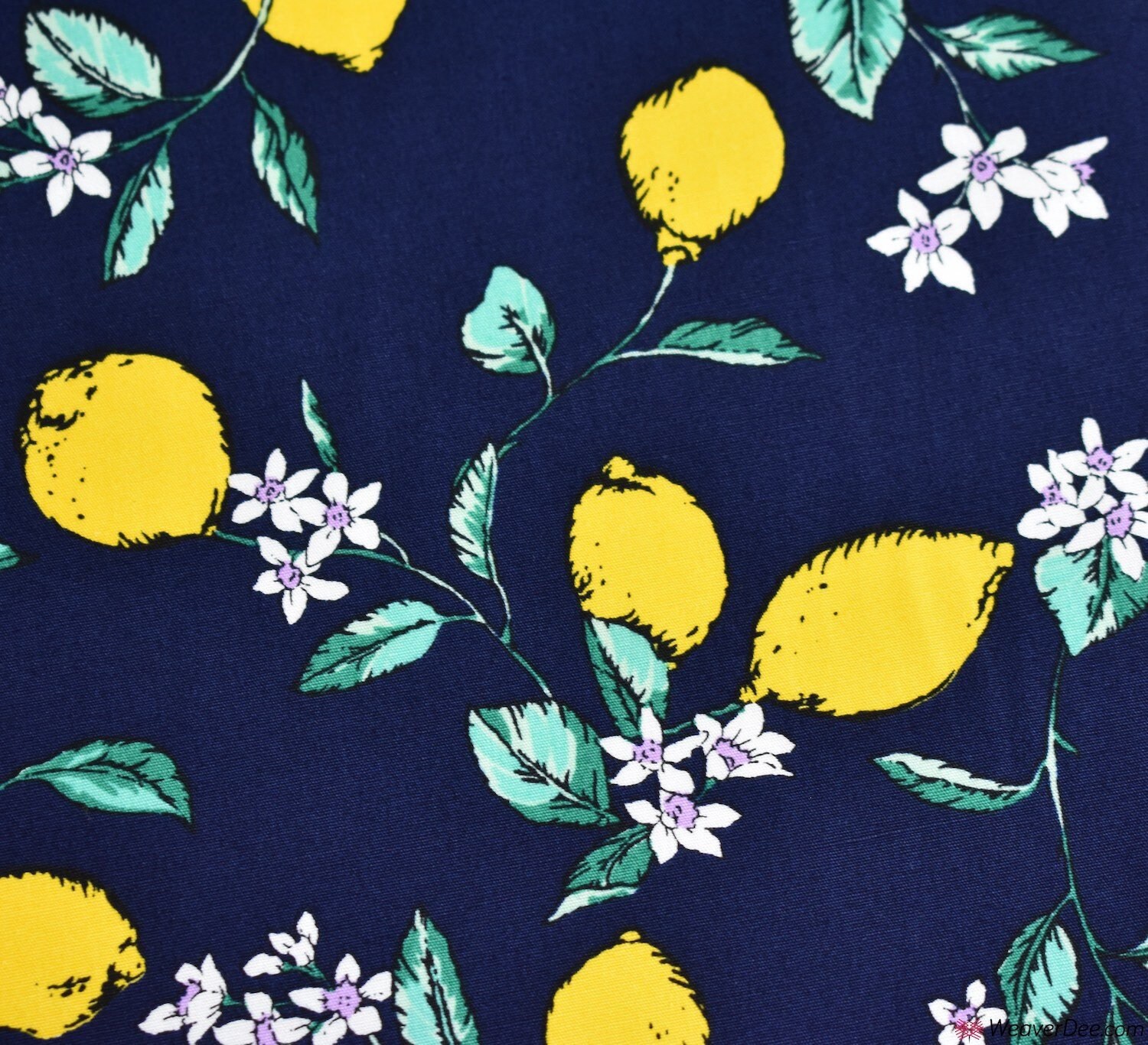 Lemon Print Dressmaking Fabric 1 Rose & Hubble Cotton Poplin | Etsy