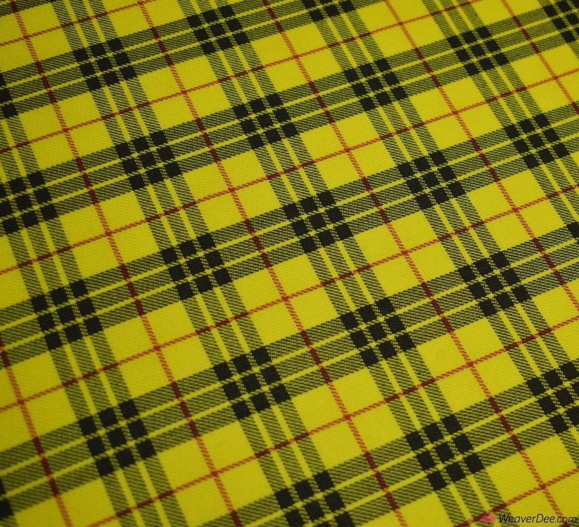Tartan Fabric in Yellow / New Caithness Etsy UK