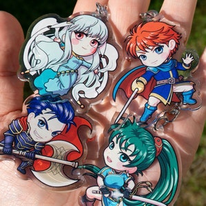 Blazing Blade - 2&quot; Double-sided Clear Acrylic Charms