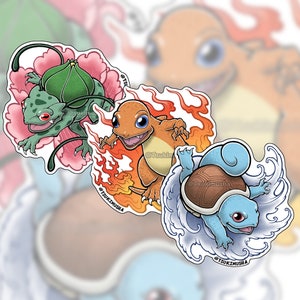 Kanto Starter Stickers