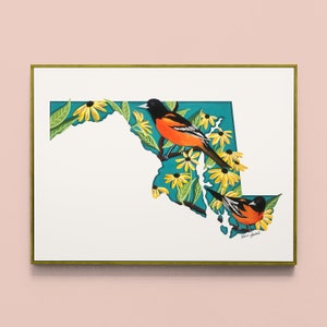 Maryland State Bird Fine Art Print, Maryland Fine Art Print, Oriole Print, Bird Print, Bird Poster, Maryland Poster, State Bird Print