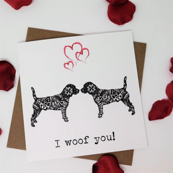 PERSONALISED BLACK GREYHOUND LURCHER DOG VALENTINE ANNIVERSARY BIRTHDAY etc CARD